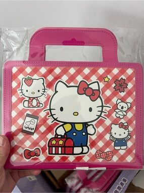 4/$50 Sanrio Hello Kitty Pink and Red Plaid Carry Case